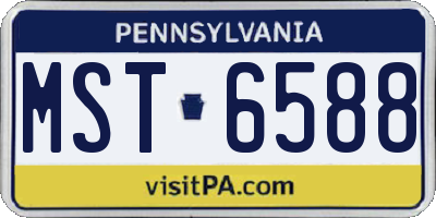 PA license plate MST6588