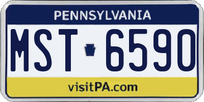 PA license plate MST6590