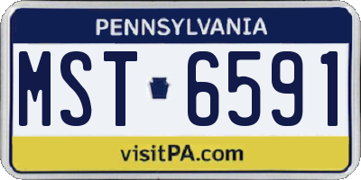 PA license plate MST6591