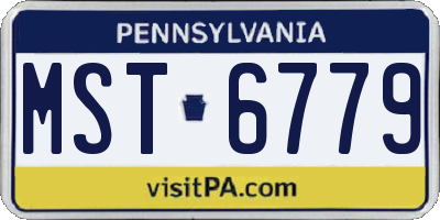 PA license plate MST6779