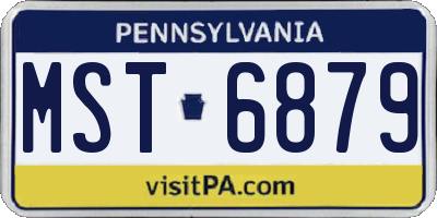 PA license plate MST6879