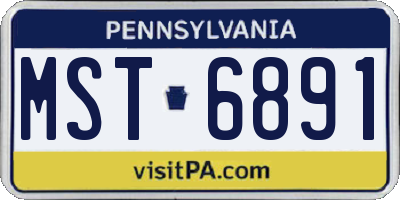 PA license plate MST6891