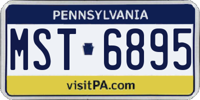 PA license plate MST6895