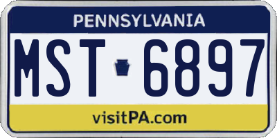 PA license plate MST6897