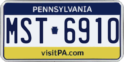 PA license plate MST6910