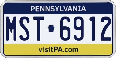 PA license plate MST6912