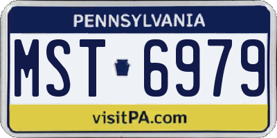 PA license plate MST6979