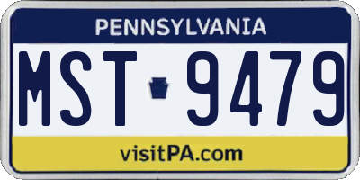 PA license plate MST9479