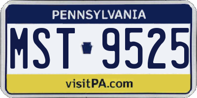 PA license plate MST9525