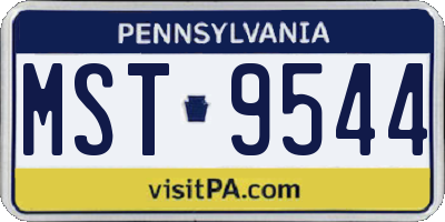 PA license plate MST9544