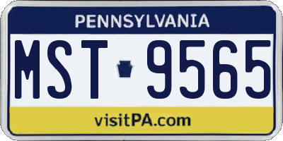 PA license plate MST9565
