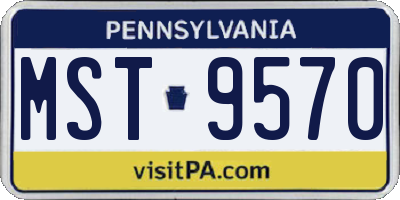 PA license plate MST9570