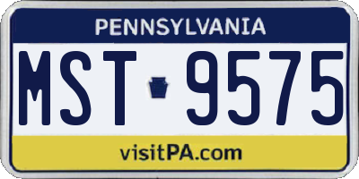 PA license plate MST9575