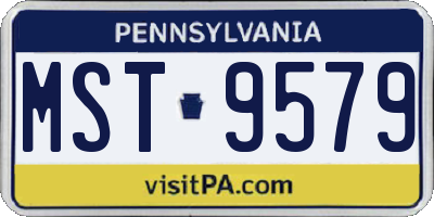 PA license plate MST9579