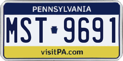PA license plate MST9691