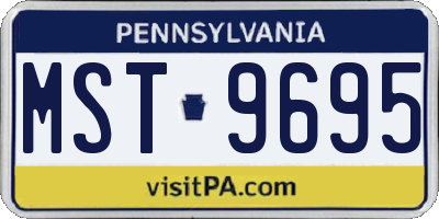 PA license plate MST9695