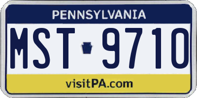 PA license plate MST9710