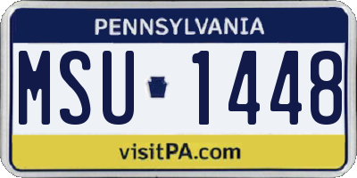PA license plate MSU1448