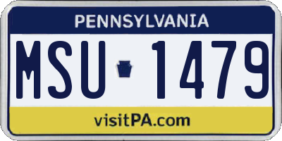 PA license plate MSU1479