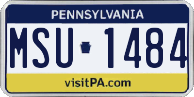 PA license plate MSU1484