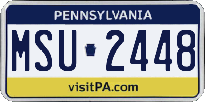 PA license plate MSU2448