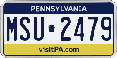 PA license plate MSU2479