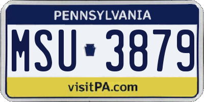 PA license plate MSU3879