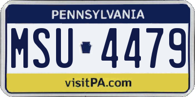 PA license plate MSU4479