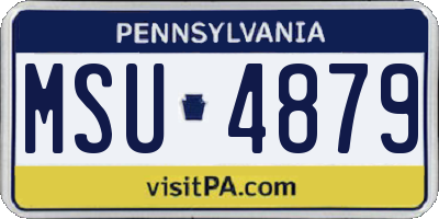PA license plate MSU4879