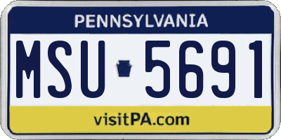PA license plate MSU5691