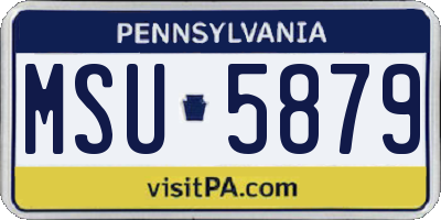 PA license plate MSU5879