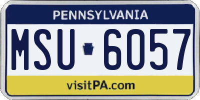 PA license plate MSU6057