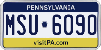 PA license plate MSU6090