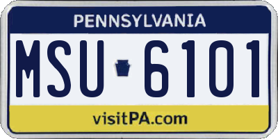 PA license plate MSU6101