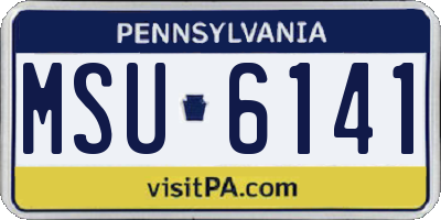 PA license plate MSU6141