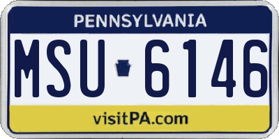 PA license plate MSU6146