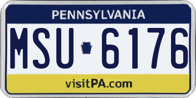 PA license plate MSU6176
