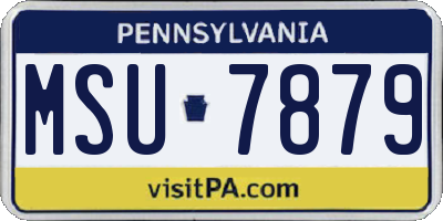 PA license plate MSU7879