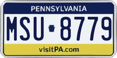 PA license plate MSU8779