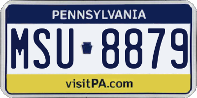PA license plate MSU8879