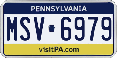 PA license plate MSV6979