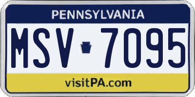 PA license plate MSV7095