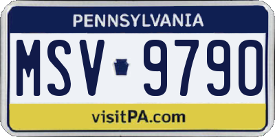 PA license plate MSV9790