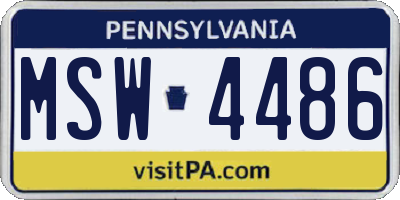 PA license plate MSW4486