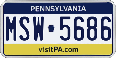 PA license plate MSW5686
