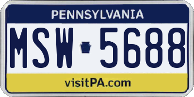 PA license plate MSW5688