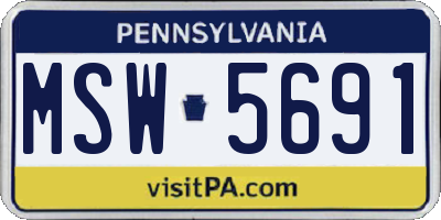 PA license plate MSW5691