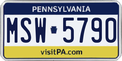 PA license plate MSW5790