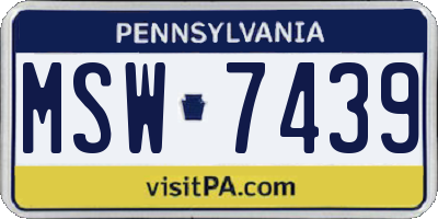 PA license plate MSW7439