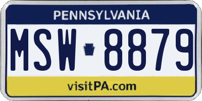 PA license plate MSW8879